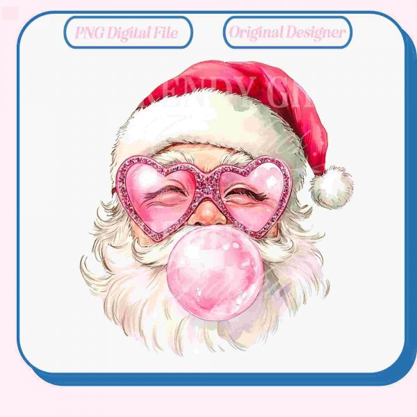 Trendy Retro Holidays SVG Vintage Santa Coquette Pink Christmas