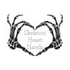 Trendy Skeleton Heart Hands SVG PNG for Cricut I Heart You Designs