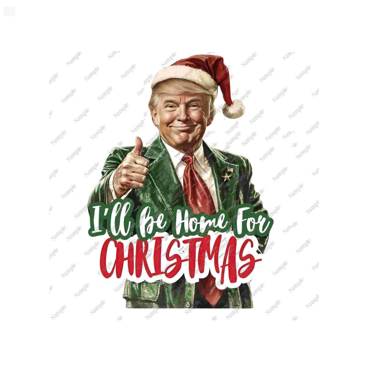 Trump Christmas SVG Funny Holiday Design GOP Santa Sublimation