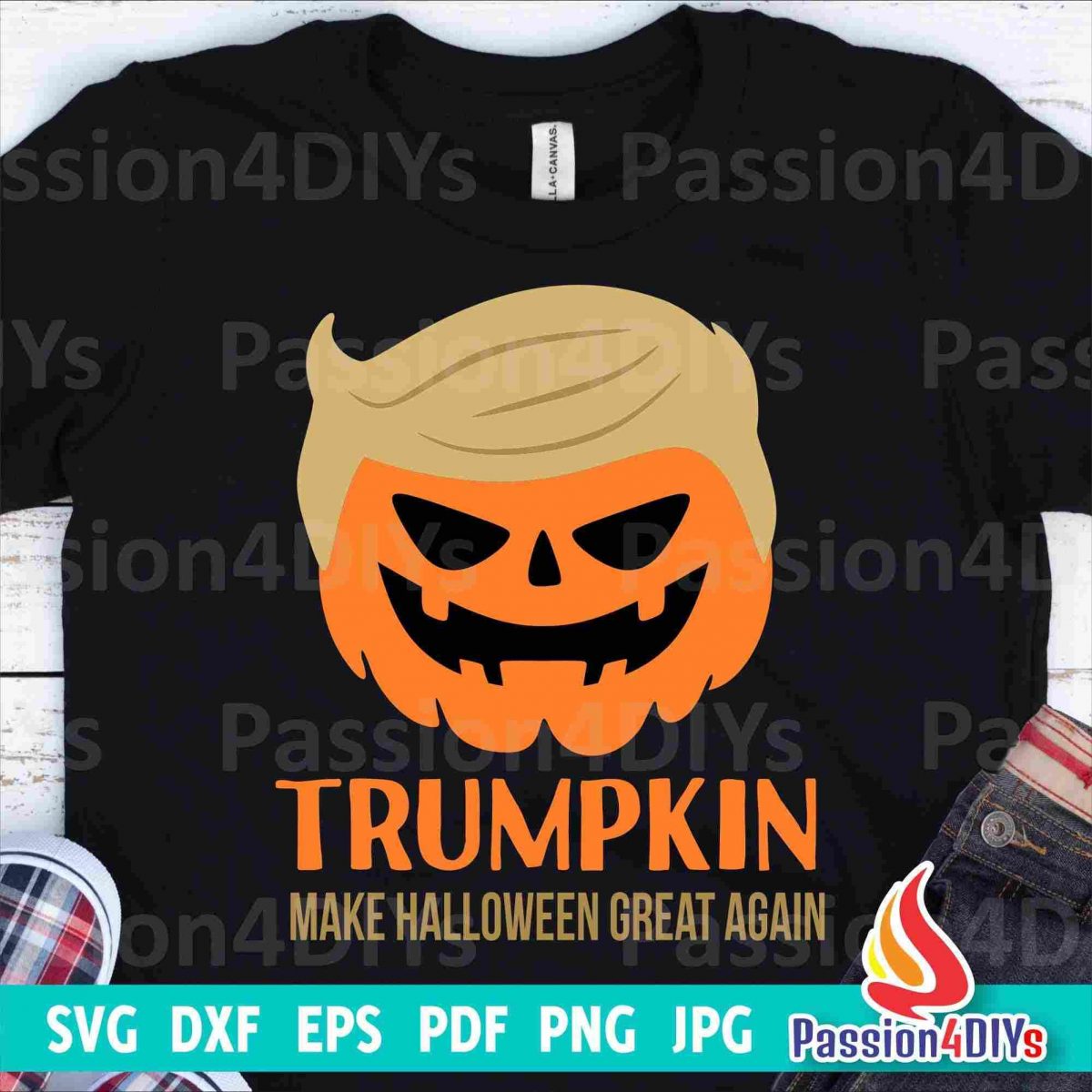 Trumpkin Pumpkin Trump 2024 Make America Great Again SVG PNG EPS