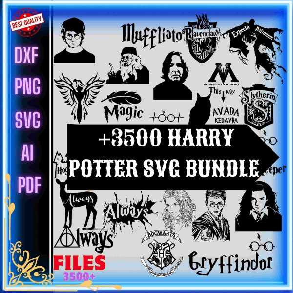 Ultimate 3500 Movie SVG Pack Wizard School Fantasy PNG for Cricut