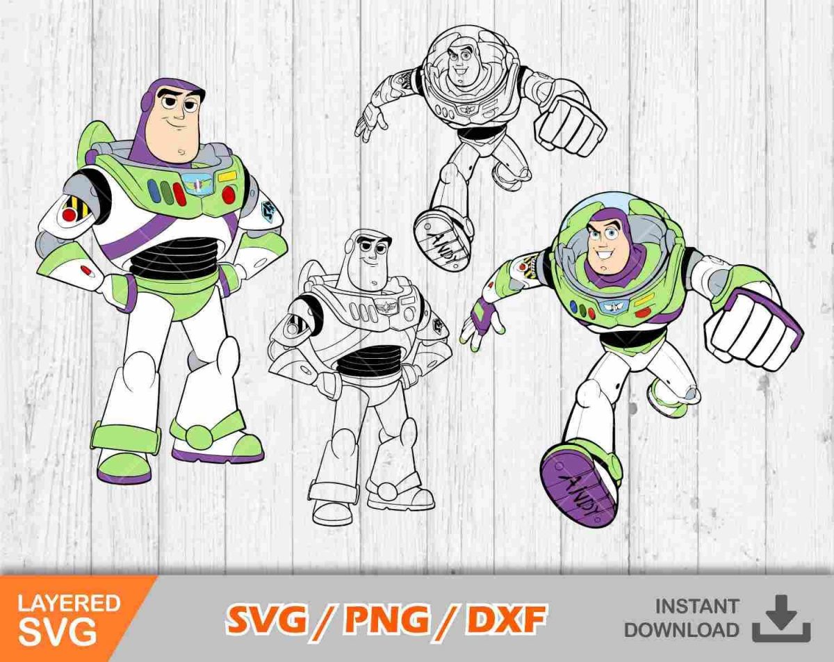 Ultimate Buzz Lightyear Clipart Bundle Toy Story SVG Cut Files for