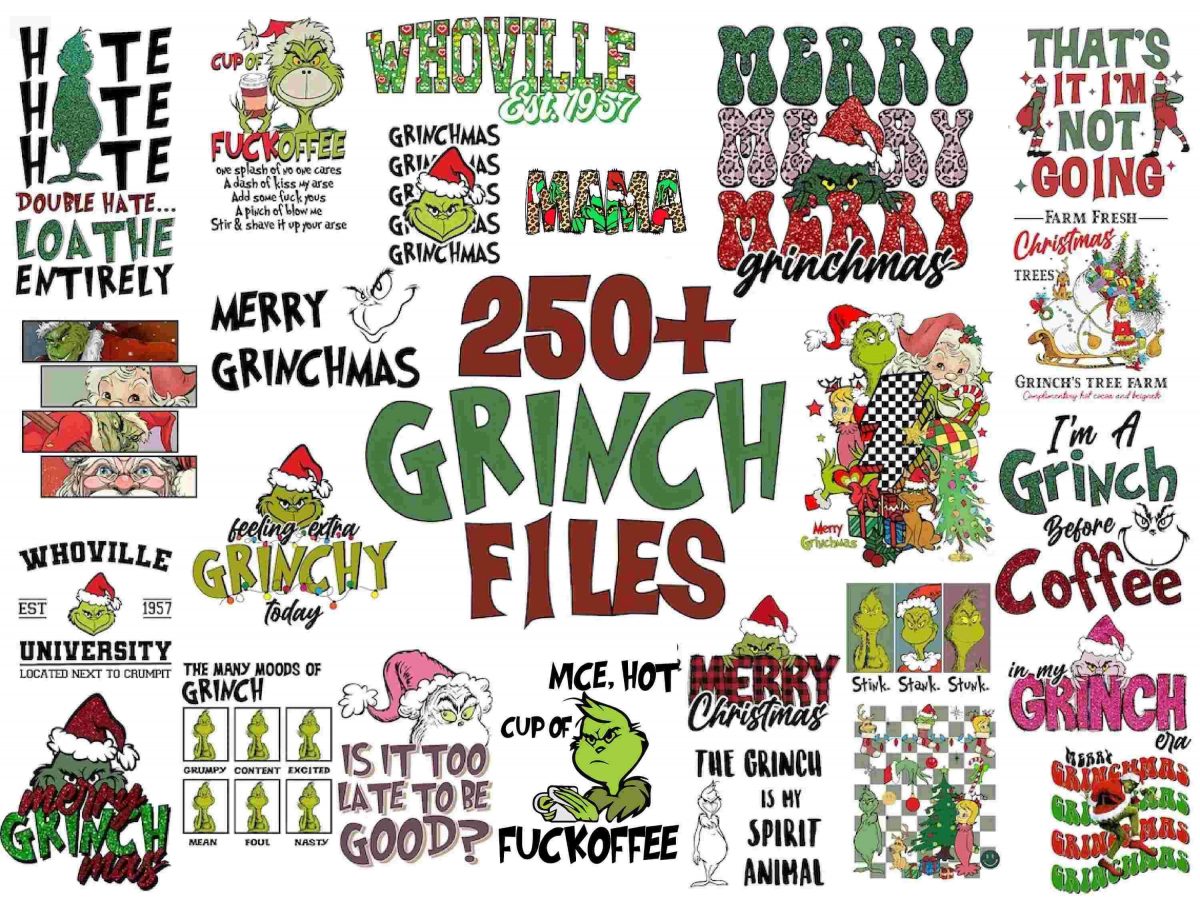 Ultimate Christmas SVG Bundle Mega Grinch Merry Funny Shirt Designs