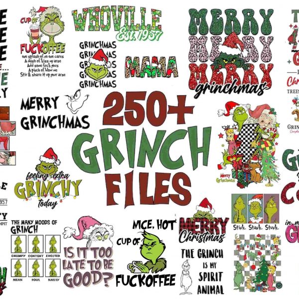 Ultimate Christmas SVG Bundle Mega Grinch Merry Funny Shirt Designs