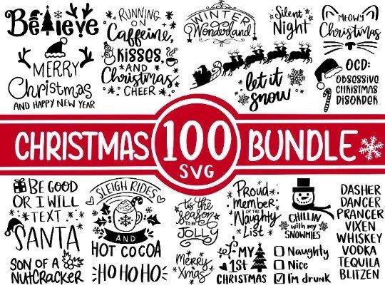 Ultimate Christmas SVG Bundle Winter Santa Holiday Merry Christmas