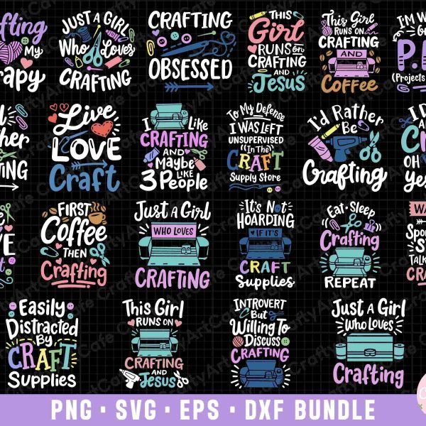 Ultimate Crafting Bundle PNG SVG EPS DXF for Cricut Sublimation