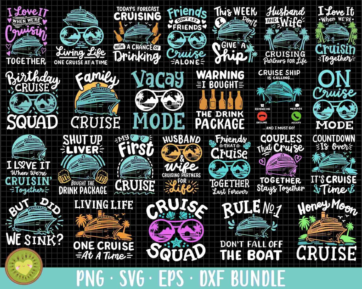 Ultimate Cruise Design Bundle PNG SVG Files for Sublimation Cricut