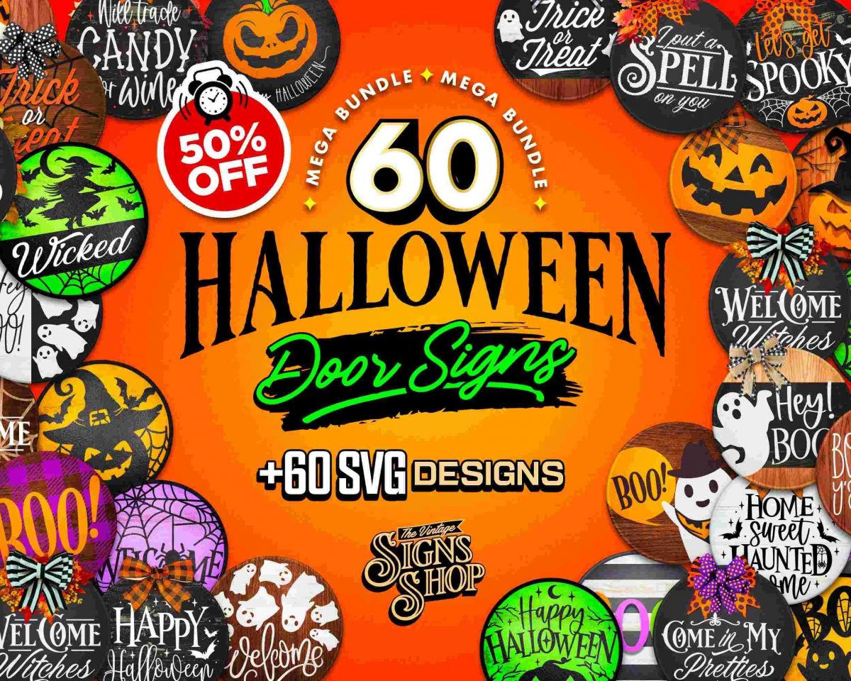 Ultimate Halloween Door Signs Bundle Top Pick Halloween Porch Signs