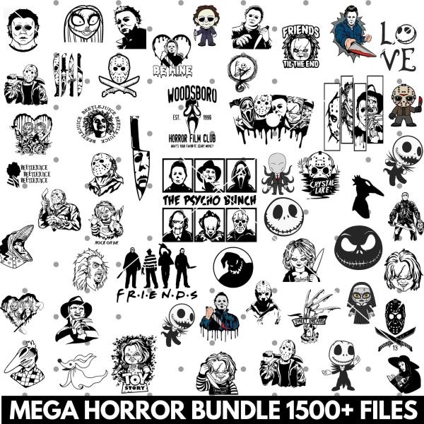 Ultimate Halloween Horror SVG Bundle Spooky Friends Clipart Digital