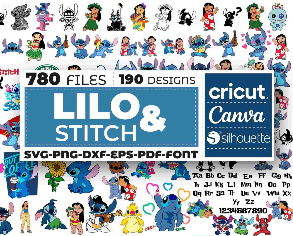 Ultimate Lilo And Stitch SVG Bundle for Birthdays Vector Designs