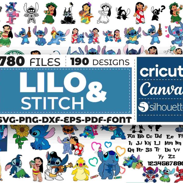 Ultimate Lilo And Stitch SVG Bundle for Birthdays Vector Designs