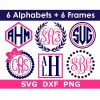 Ultimate Monogram Bundle 6 Alphabets Frames Holiday Edition Instant