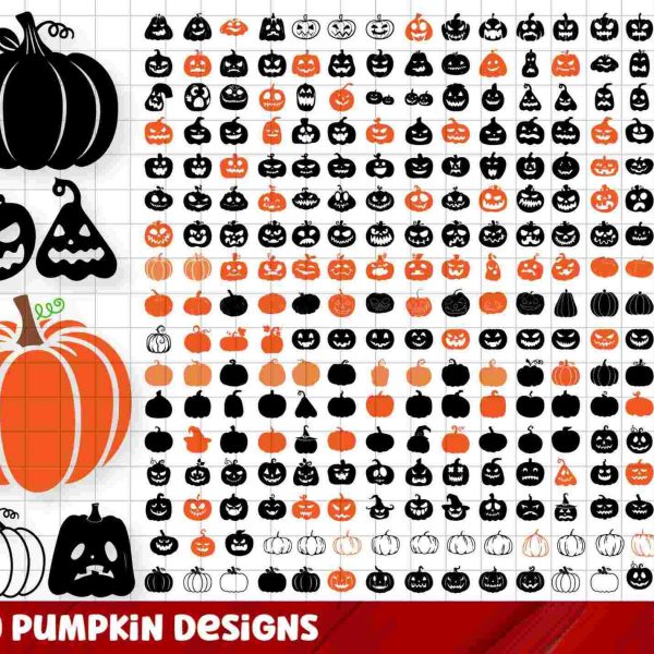 Ultimate Pumpkin SVG PNG Bundle for Cricut Clipart Silhouette Fall