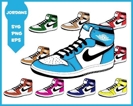 Ultimate Sneaker Bundle 10 SVGs PNGs for Cricut Silhouette