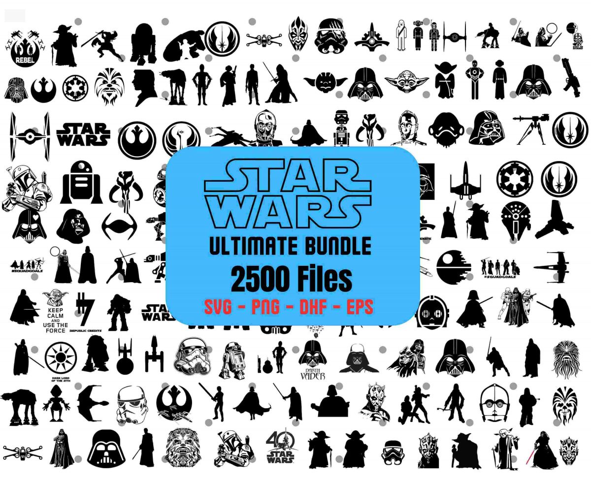 Ultimate Star Wars Bundle 2500 SVG PNG Files Instant Download