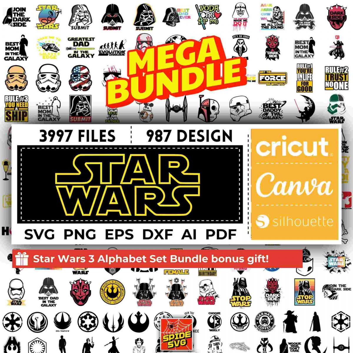 Ultimate Star Wars SVG and PNG Bundle for Cricut and Silhouette