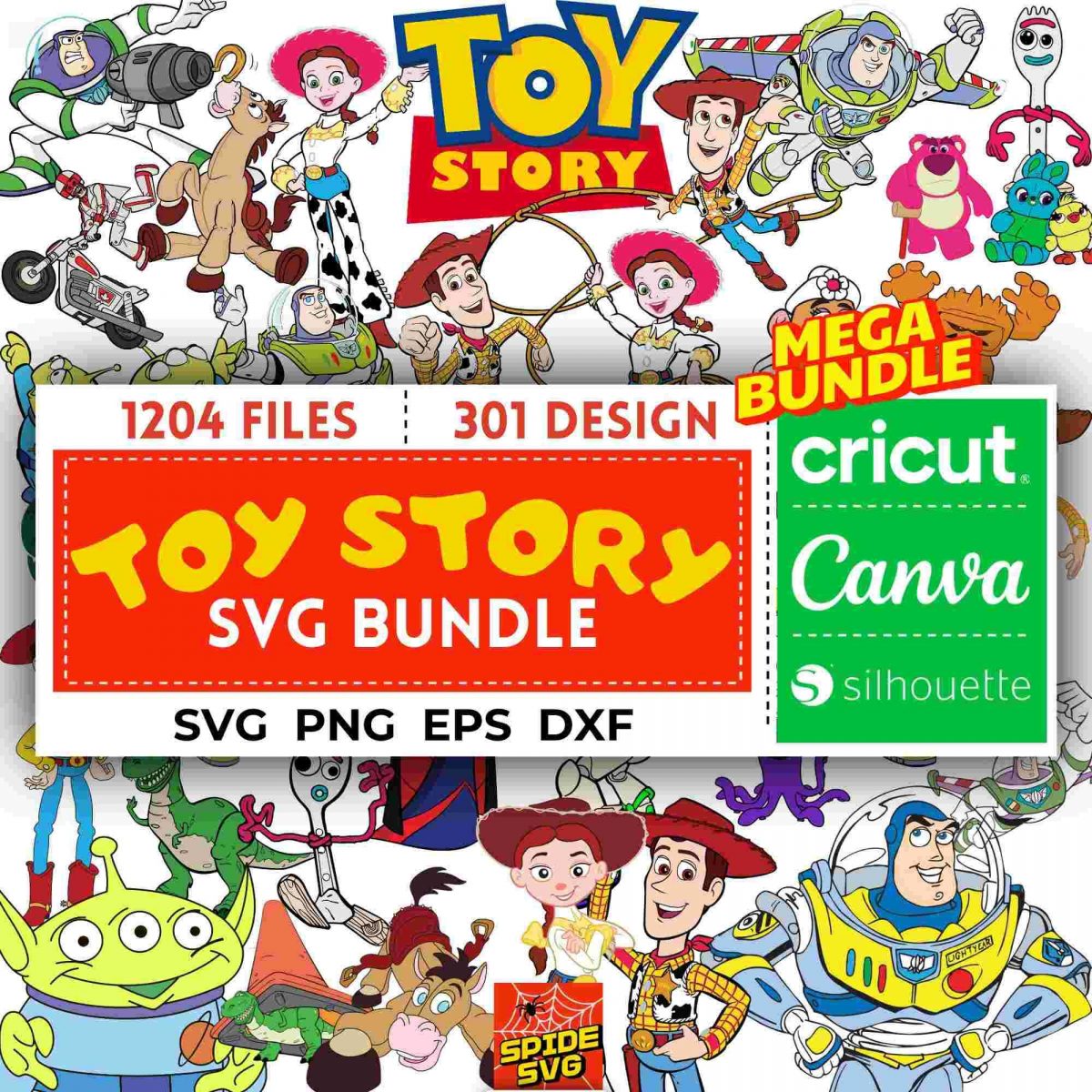 Ultimate Toy Story Bundle 1200 SVG PNG Files for Cricut Buzz