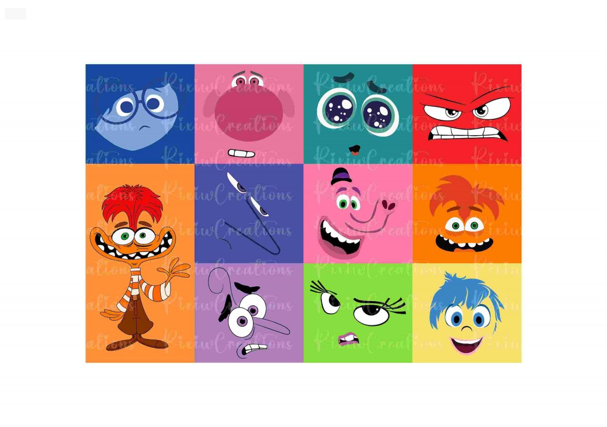 Unique Inside Out 2 Character Face Svg Png for Halloween Costume