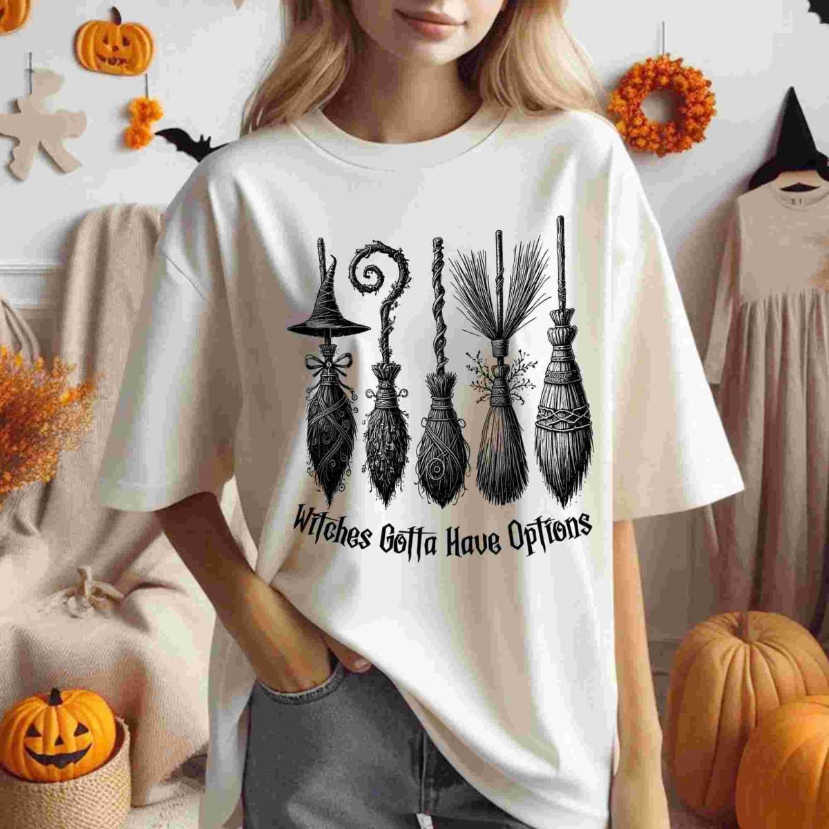 Unique Witchy Choices Funny Witch Broom Halloween Salem PNGs for DIY