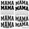 Varsity Mama SVG PNG Collection with Curved Letters and Lightning