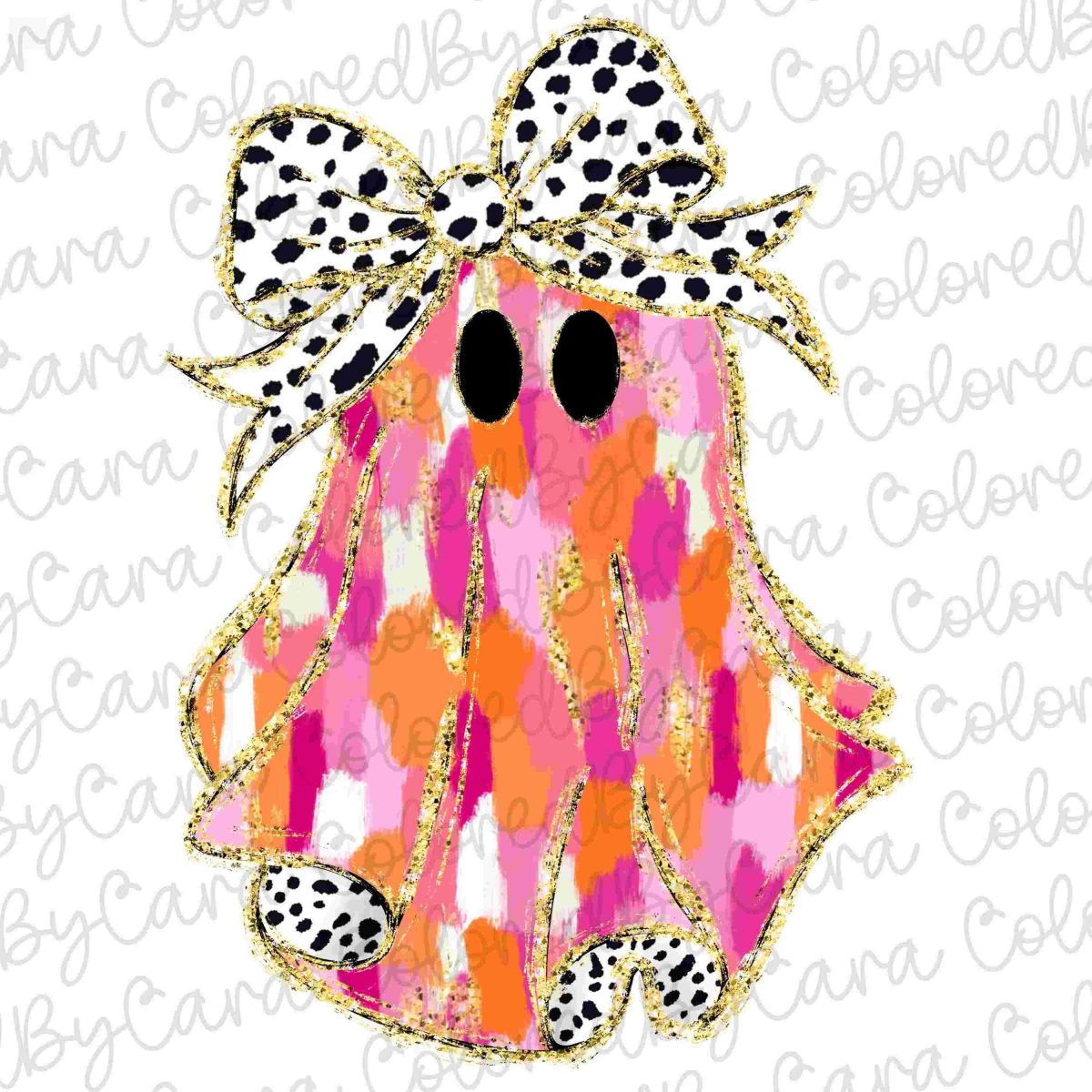 Vibrant Coquette ghost design for Halloween girls DTF SVG PNG