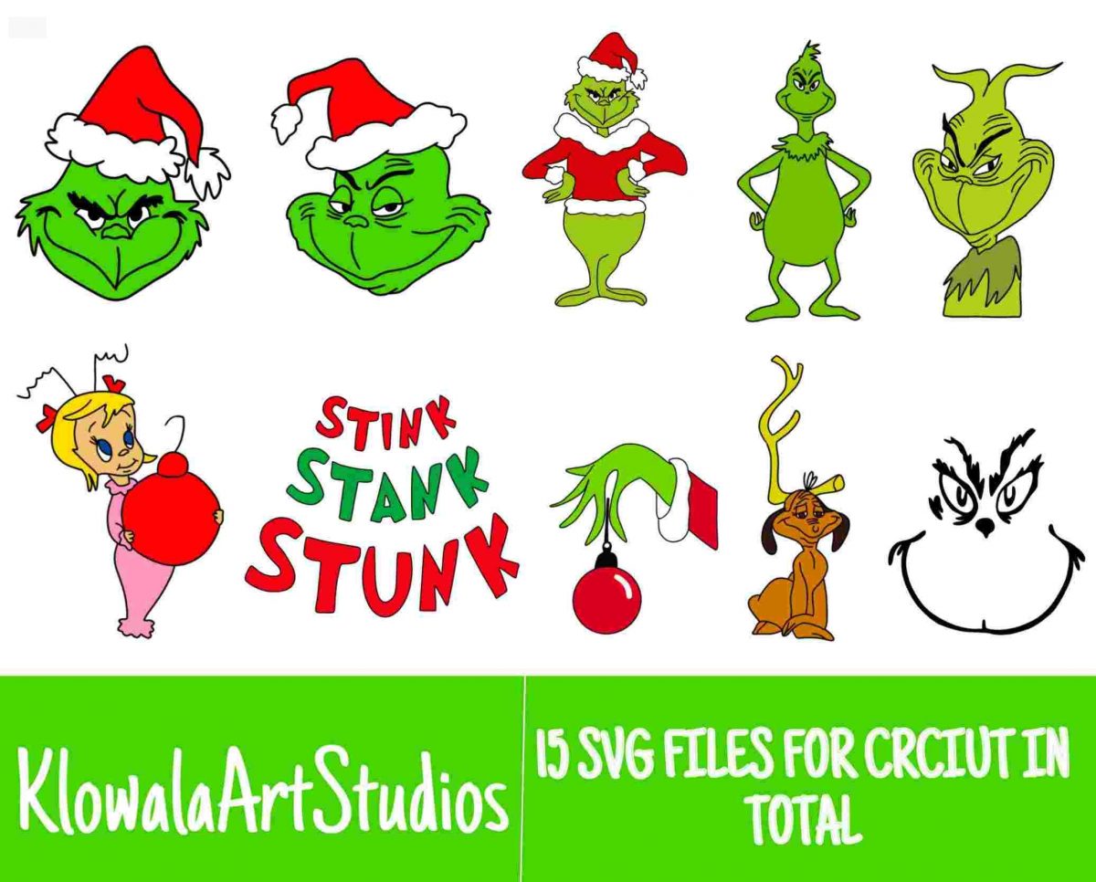 Vibrant Grinch Christmas Movie Dr Seuss Cartoon SVG Bundle for Cricut