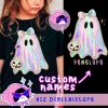 Vibrant Iridescent Ghost Design Halloween Pumpkin SVG Colorful Boo