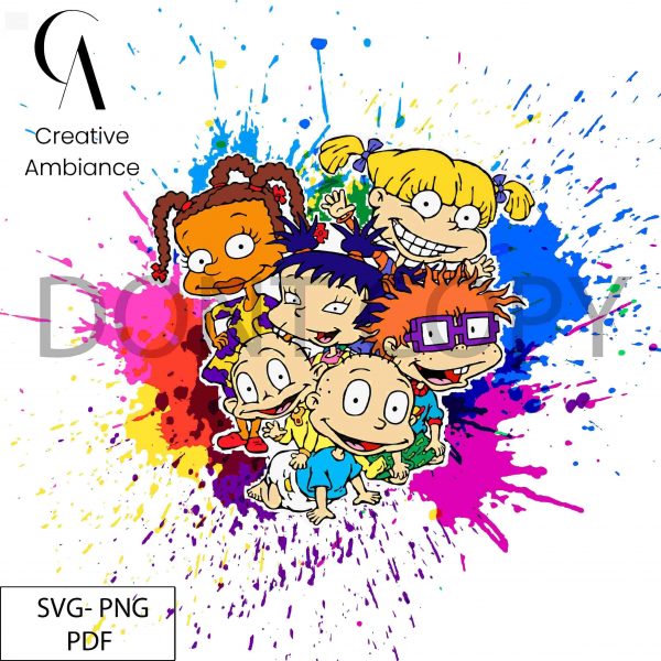 Vibrant Rugrats Png Svg for Sublimation Mug Design