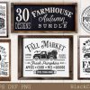 Vintage Autumn SVG Bundle for Rustic Farmhouse Fall Signs