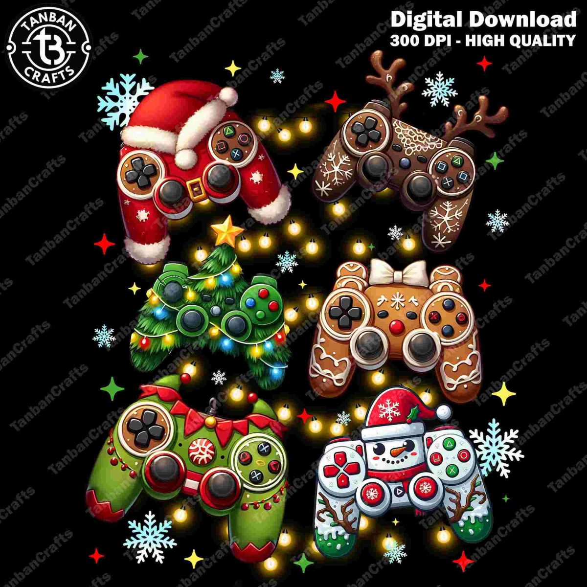 Vintage Christmas Game Controller SVG Santa Claus Elf Xmas Design