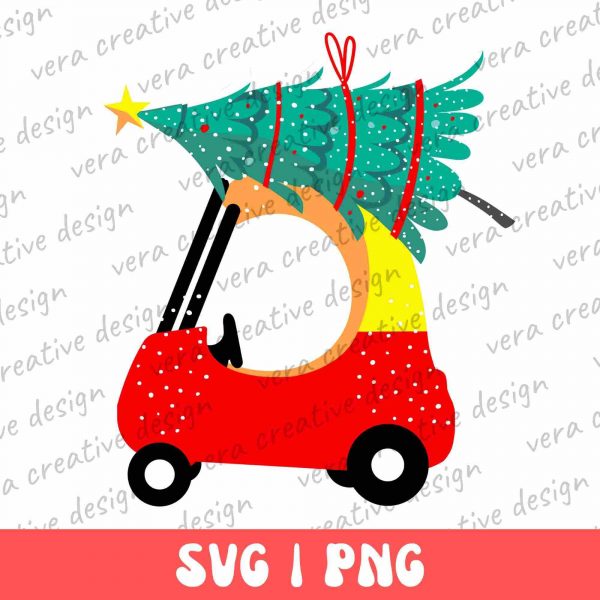 Vintage Christmas Red Car Tee Retro Holiday Outfit Png Svg