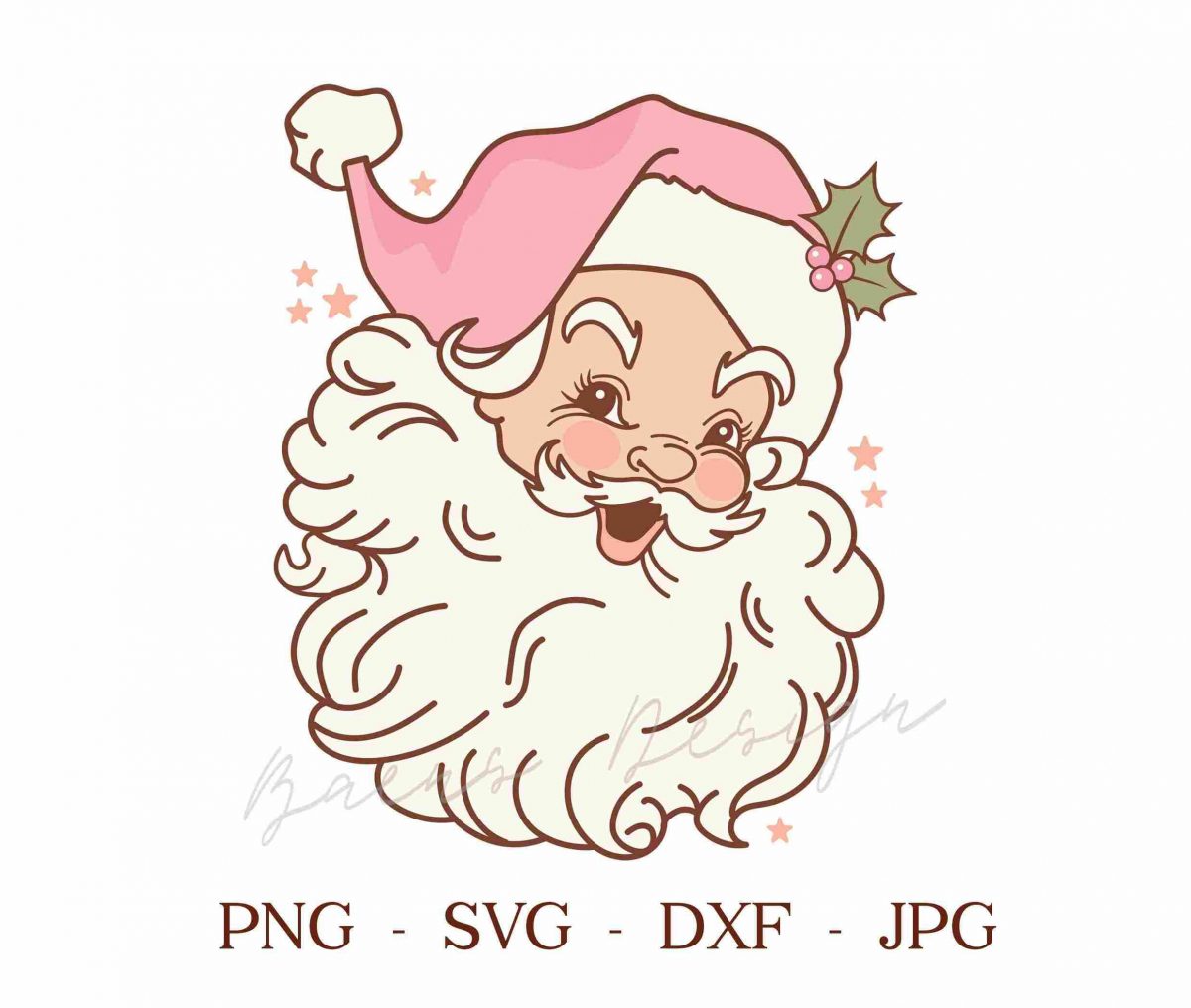 Vintage Christmas Santa SVG PNG for Festive Shirts Retro Holiday