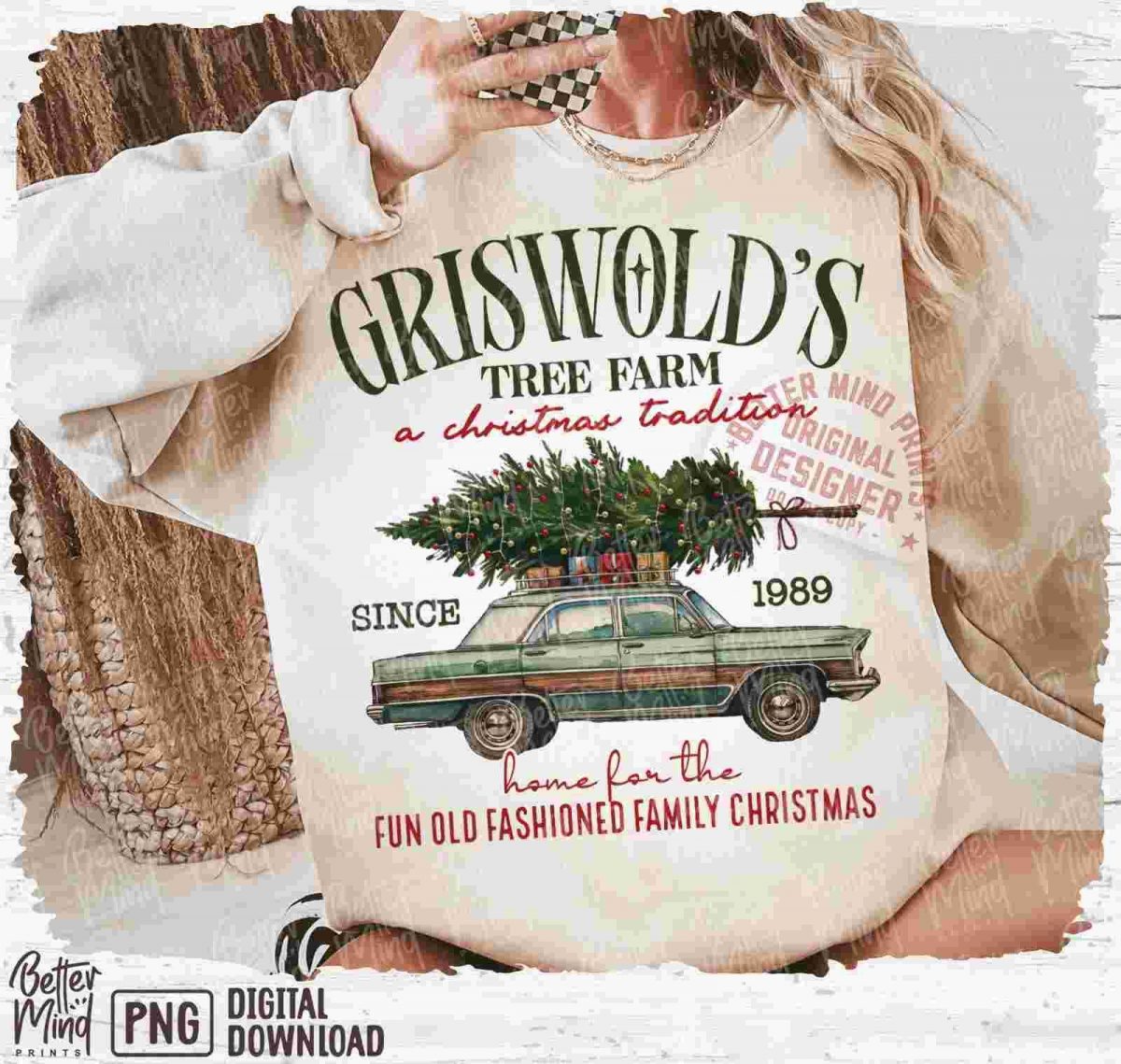 Vintage Christmas Tree Farm Holiday Movie PNG Collection