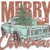 Vintage Christmas Truck PNG Retro Holiday Sublimation Design