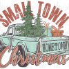 Vintage Christmas Truck with Small Town Christmas Trees SVG Design