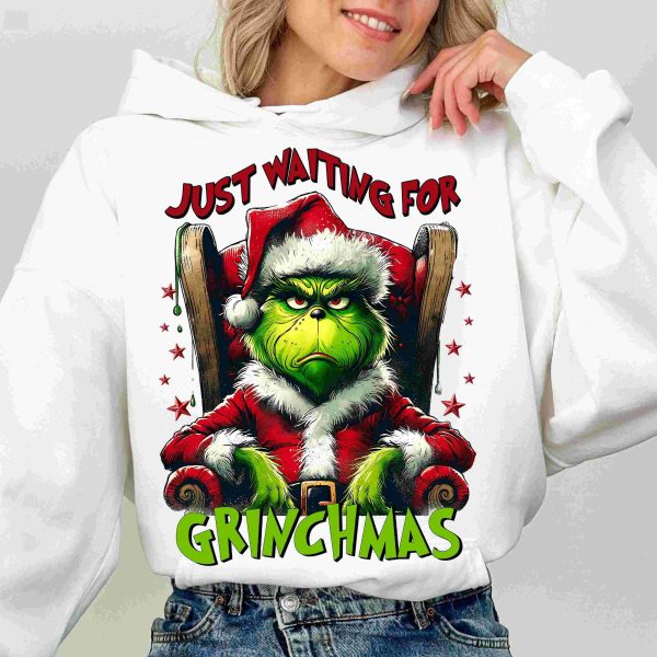 Vintage Grinch Christmas PNGs Retro Funny Santa Sublimation Designs