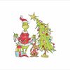 Vintage Grinch Santa Christmas Tree SVG PNG