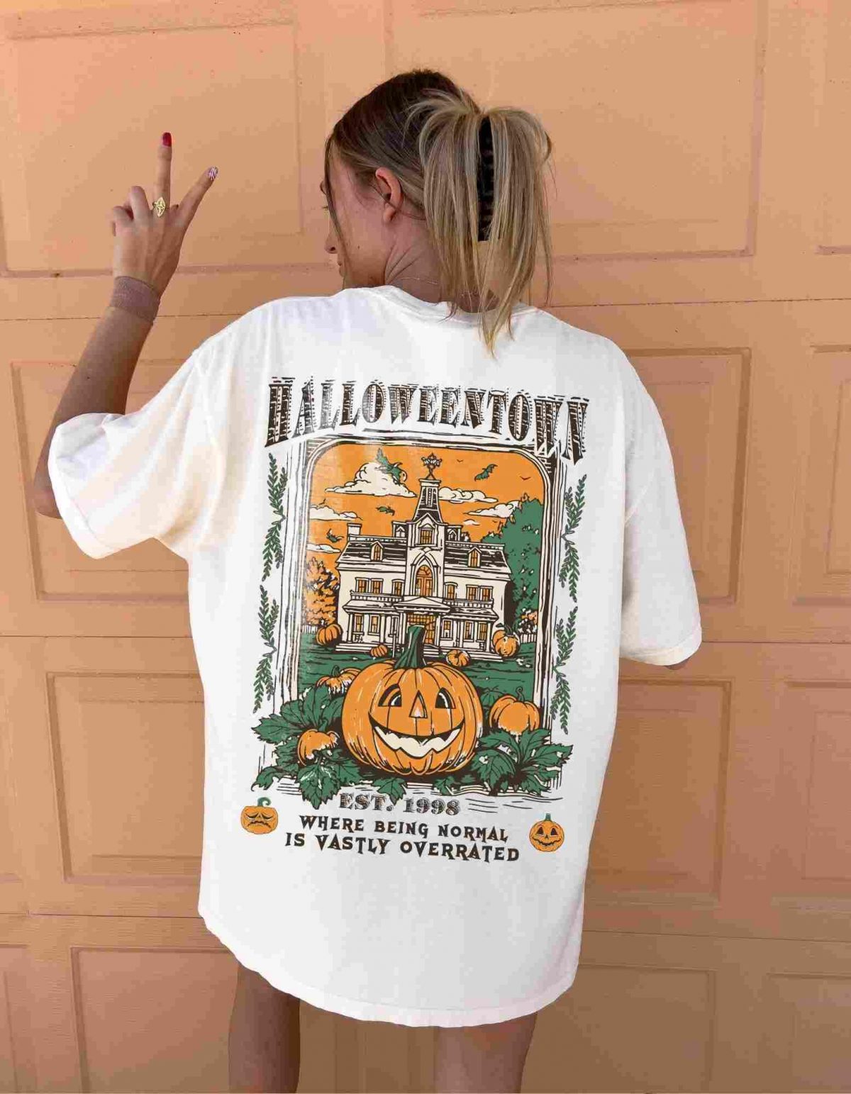 Vintage Halloween 1998 Retro Shirt Pumpkin Fall Front Back PNG