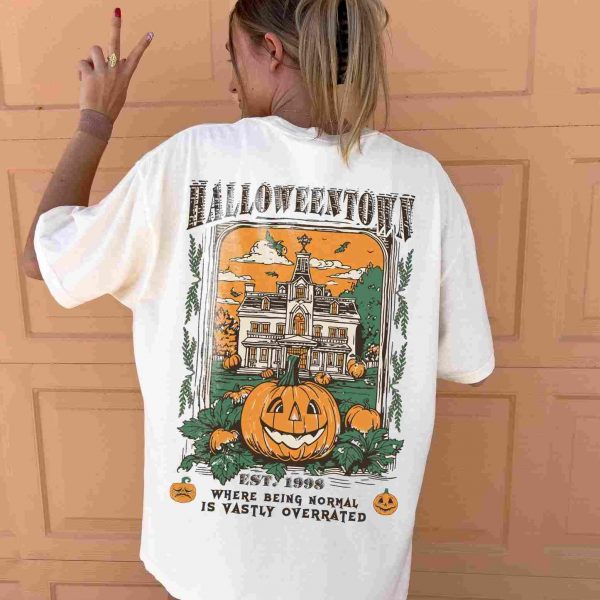 Vintage Halloween 1998 Retro Shirt Pumpkin Fall Front Back PNG