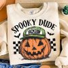 Vintage Halloween Boy with Pumpkin Face Custom Name Clip Art Retro