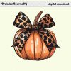 Vintage Halloween Coquette Bow PNG Trendy Fall SVG Girly Leopard