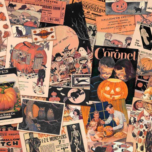 Vintage Halloween Ephemera SVG PNG Autumn Digital Download Kit