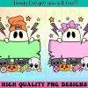 Vintage Halloween Ghost SVG for Custom Name Retro Sublimation Design