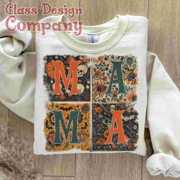 Vintage Halloween Mama SVG PNG Collection for Sublimation