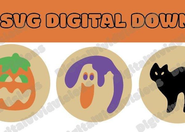 Vintage Halloween Pillsbury Cookie Digital Files PNG SVG JPG