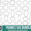 Vintage Label Frames Bundle SVG Clipart for Cricut Silhouette