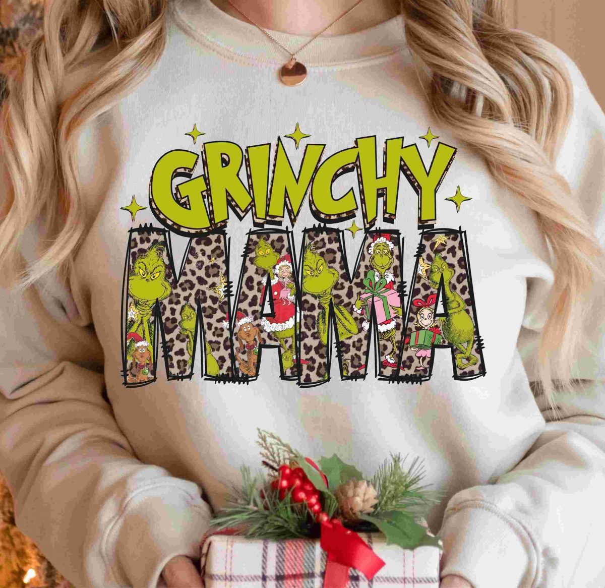 Vintage Mama Leopard Christmas PNG Sublimation Designs