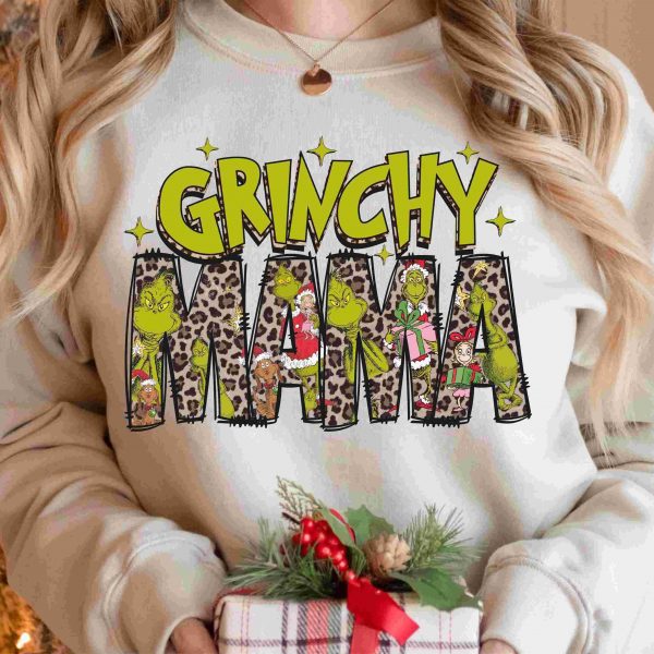 Vintage Mama Leopard Christmas PNG Sublimation Designs