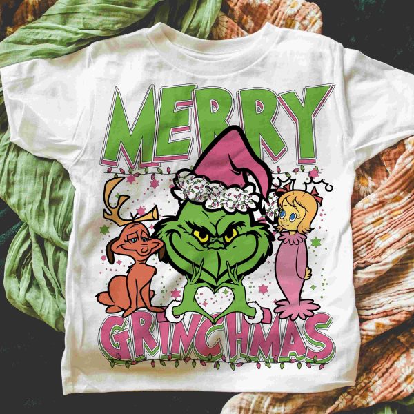 Vintage Pink Christmas SVG PNG Festive Grinchmas Designs Cute