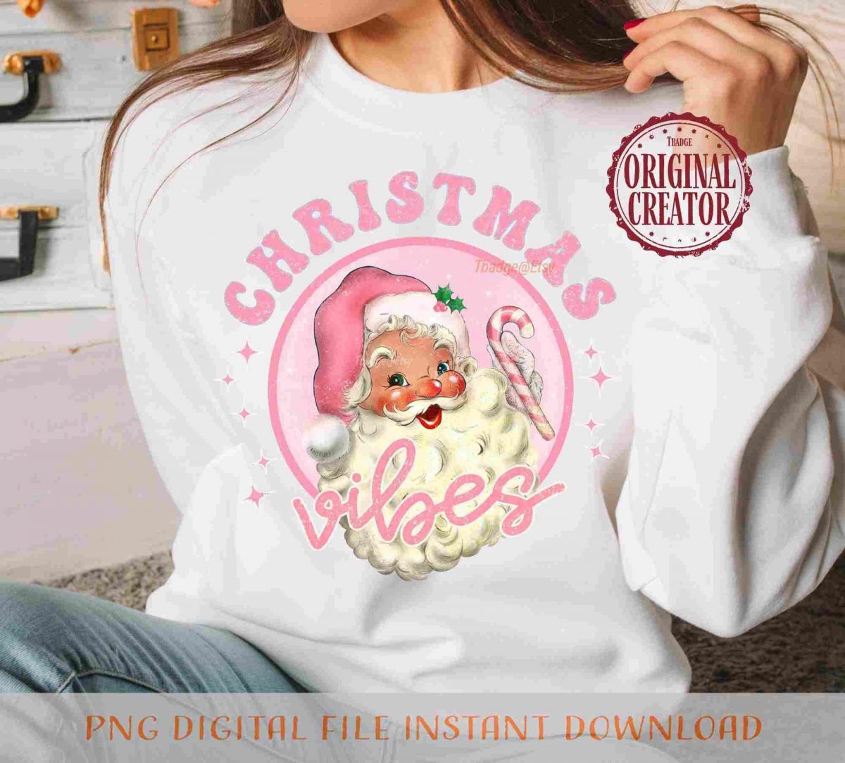 Vintage Pink Holiday Feels Svg for Shirt Design Instant Digital